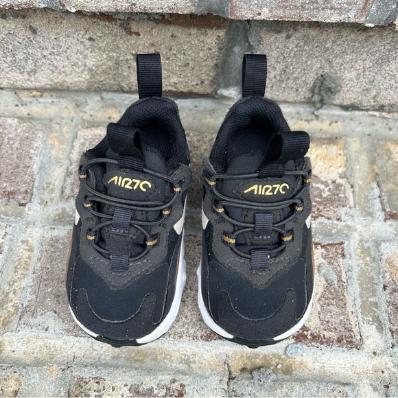 Nike Air Max 270 React 'Metallic Gold Toddler size 4 Sneakers - Picture 7 of 9